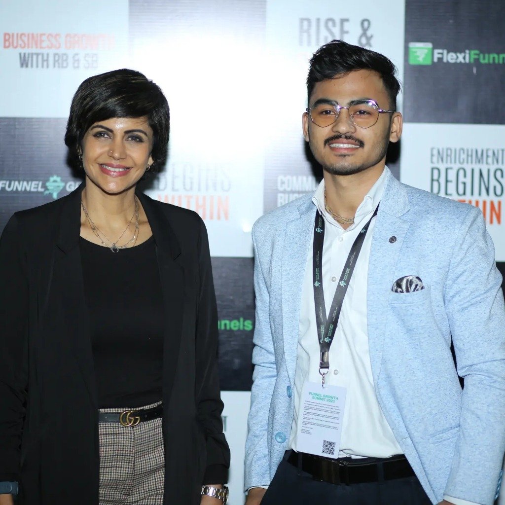 With Mandira Bedi